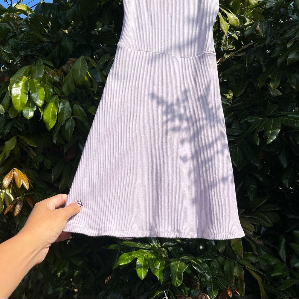 Reformation - Lilac Rib Knit Mini Dress -Size XXS - Picture 7 of 11